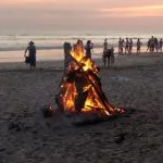 Beach bonfire at Playa Hermosa